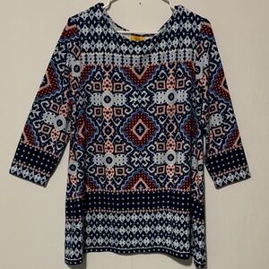 Ruby Rd.Bold Print Geometric Tunic
